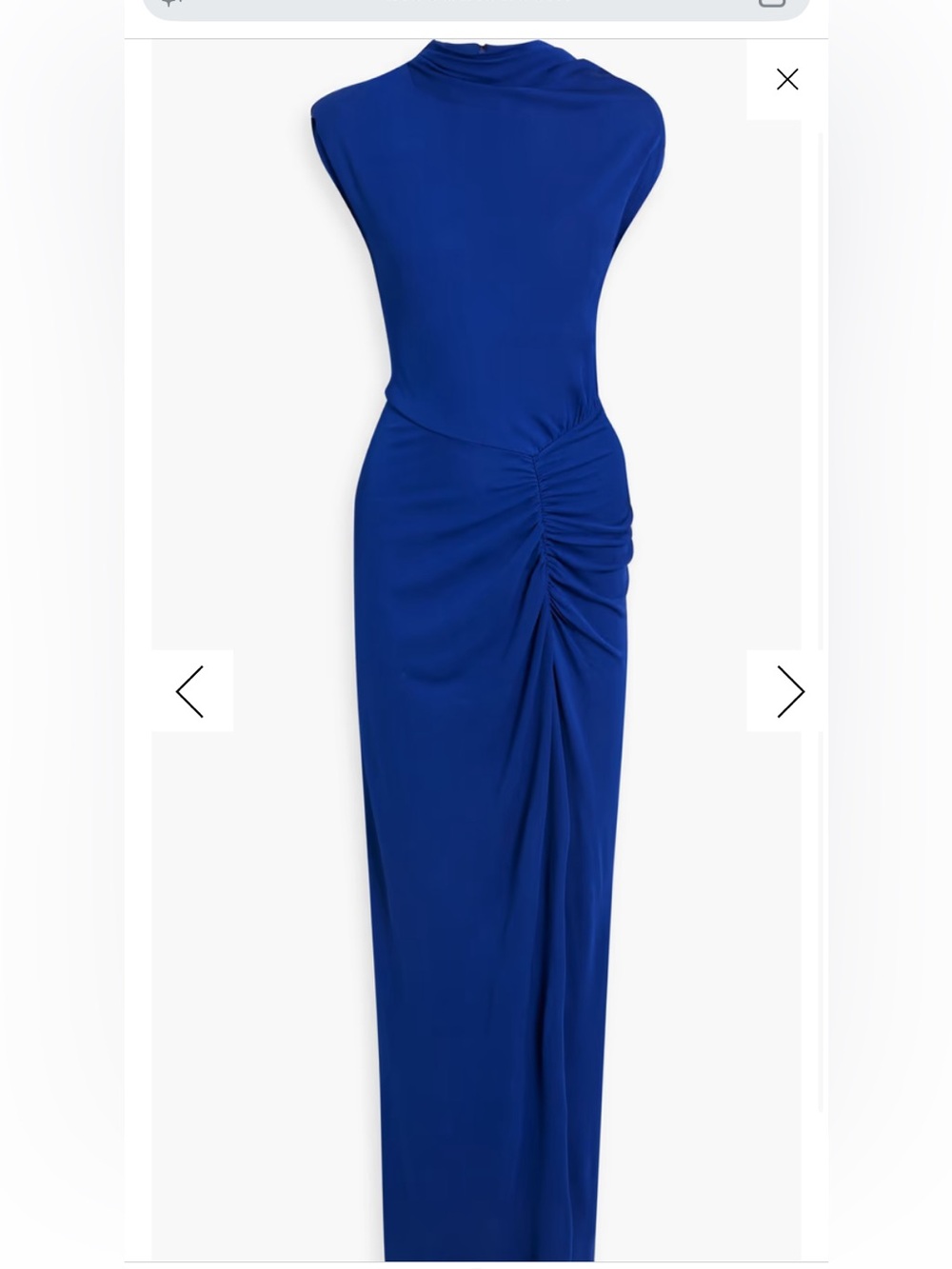 Diane Von Furstenberg Apollo ruched jersey  Maxi Dress with Side Slit size M - Picture 5 of 5